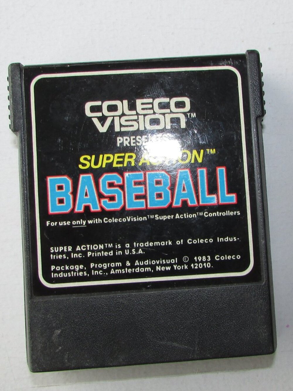 Vintage Coleco Vision Baseball Video Game Cartridge